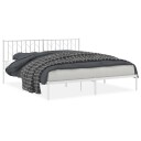 vidaXL Sengeramme i metall med hodegavl hvit 183x213 cm 8721012250246