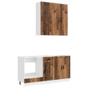 vidaXL Kjøkken enhet PORTO 5 pcs Gammelt tre Konstruert tre