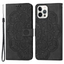 Trolsk Lommebokdeksel Mandala Blomst (iPhone 14 Pro Max) Rød