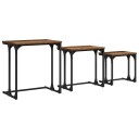 vidaXL Kaffebord med Nesting 3 pcs Gammelt tre 50,5 x 35 x 53 cm