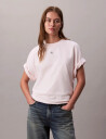 Calvin Klein Jeans Ss Woven Label Oversized Tee - White - XL