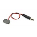 Adapter DC 5.5 / 2.1 til 6F22 batteri 9V kontakt