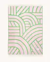 Maison Deux Lines Pledd Rosa/Grønn