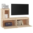 vidaXL TV-benker 3 stk heltre furu