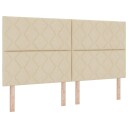  bokfjederseng med madrass & LED krem 180x200 cm stoff