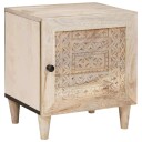  Nattbord 2 pcs Beige 40 x 33 x 46 cm heltre mango
