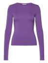 Weekday Slim Fitted Long Sleeve - Purple - XS