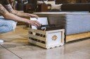 Vinylkasse Platekasse I Tre Crosley Record Storage Crate