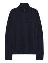 Tommy Hilfiger Pima Org Ctn Cashmere Zip Thru   Navy   S