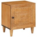  Nattbord 2 pcs Lysebrun 40 x 33 x 46 cm heltre mango