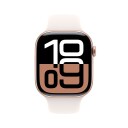 Apple Watch Series 10 GPS + Cellular 46mm Rose Gold Aluminium Case with Light Blush Sport Band M/L