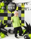 Svart Gamer Party "Game Over" Rund Folieballong 45 cm