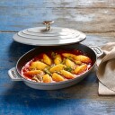 Staub Ildfast form 23 cm med lokk grafittgrå