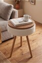 Sidebord Hanah Home Parkway Mini (Ø33 x H55 cm) Hvit - Hvit