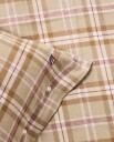 LEXINGTON Rutete sengesett i flanell – Fudge/Beige/Fig 140x220cm