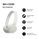 Sony WH-CH530 trådløse on-ear hodetelefoner Hvit