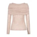 Max Mara Dame Strikkevarer Beige S,