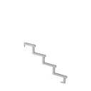 Terrassetrapp PLUS Stål/Tre Trinndybde 25 cm B120 Høyde: 710 mm, 4-Trinn