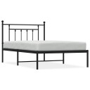  Sengeramme i metall med hodegavl svart 100x200 cm