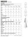 McCall's 8205 - Skjørt Y (XS-S-M)