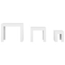vidaXL Stablebare salongbord 3 stk hvit sponplate