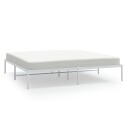 vidaXL Sengeramme i metall hvit 180x200 cm