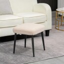 Beige fotskammel i kashmirlook med stålben