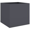 Plantekasse hvit 49x47x46 cm kaldvalset stål