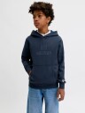 Jack & Jones Jorfrederiksberg Monogram Sweat Hood Jn   Navy   176