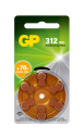 GP Batteri Høreapparat 6pk - ZA312/PR41 - Sink