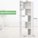 5 lags bokhylle med 10 rom Frittstående romdeler Trehylle Åpen hylle