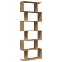 Romdeler bokhylle 6 lag artisan eik 70x24x193 cm konstruert tre