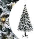  Kunstig juletre med 150 LED grønn 150 cm PVC og Stål og Plast