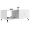  Kaffebord Hvit 90 x 50 x 40 cm Konstruert tre