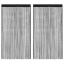 Vidaxl Trådgardiner 2 Stk 100x250 Cm Svart