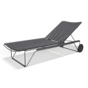 Houe Click Adjustable chaise lounge Dark grey. Frame: Grey
