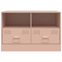  TV-benker 2 stk rosa 67x39x44 cm stål