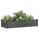 vidaXL Høybed med foring grå 120x45x25 cm heltre gran