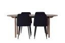 Venture Home Andy Spisegruppe 180 cm Oval med 4 Night Stoler Sort