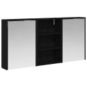  Baderomsskapsett 3 pcs 126 x 16 x 62.5 cm Konstruert tre
