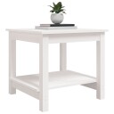 vidaXL Salongbord hvit 50x50x45 cm heltre furu