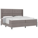  Bokse Spring Seng med Madrass i Taupe 200x200 cm Stoff