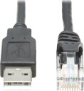 Eaton Tripp Lite USB RJ45 Cisco rollover konsollkabel svart 4,57 m