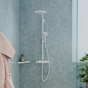 Hansgrohe Croma Select S Showerpipe 280 Ø280 mm, 1jet, EcoSmart, Hvit Matt