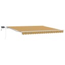 Manuell Uttrekkbar Markise med LED Flerfarget Stripe 400x350 cm