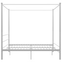 vidaXL Himmelsengeramme hvit metall 200x200 cm