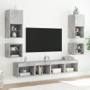  Veggmontert nattbord med LED-lys betonggrå 8721012257030