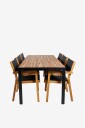 Venture Home   Spisegruppe Bois med 6 spisestoler Venice   Brun