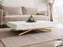 Avendi sofabord 120 cm - Gull, hvit marmor