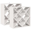 vidaXL Vinhylle 2 pcs Hvit 62 x 25 x 62 cm Massiv furu